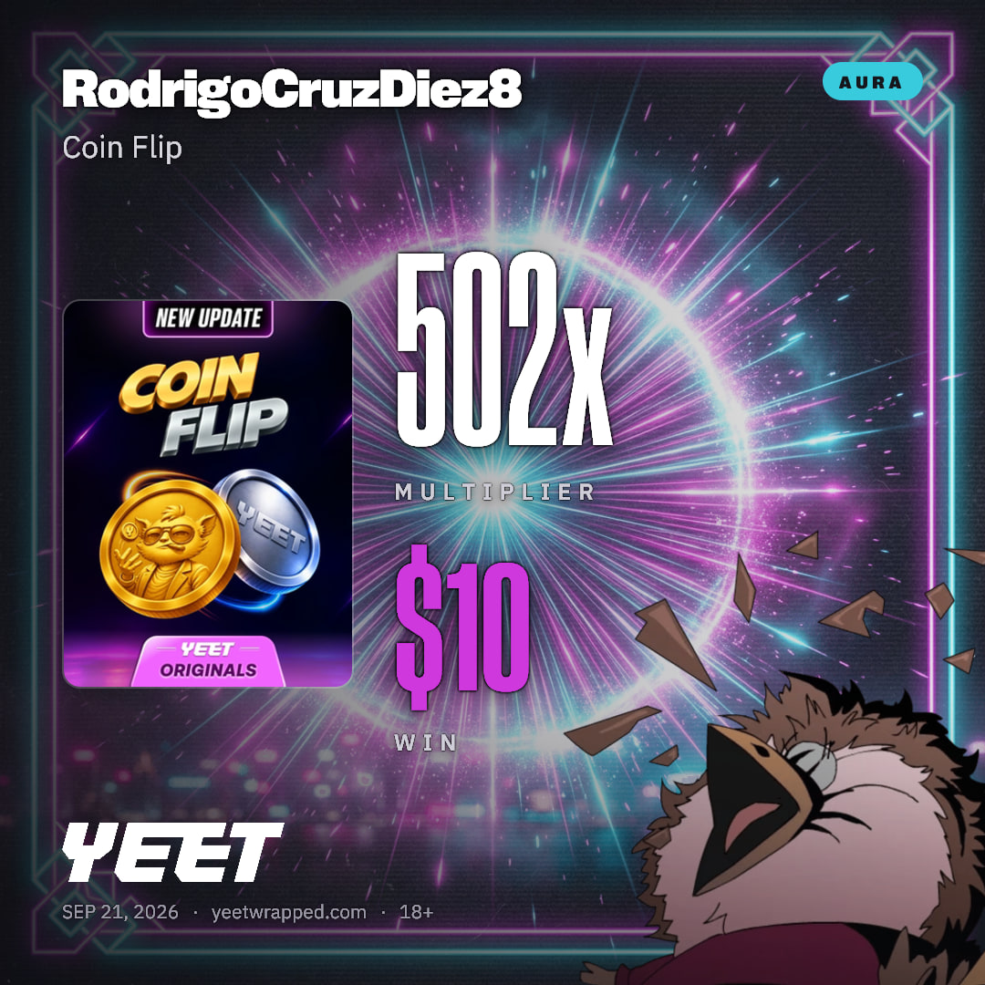 RodrigoCruzDiez8 hit 501.8x on Coin Flip