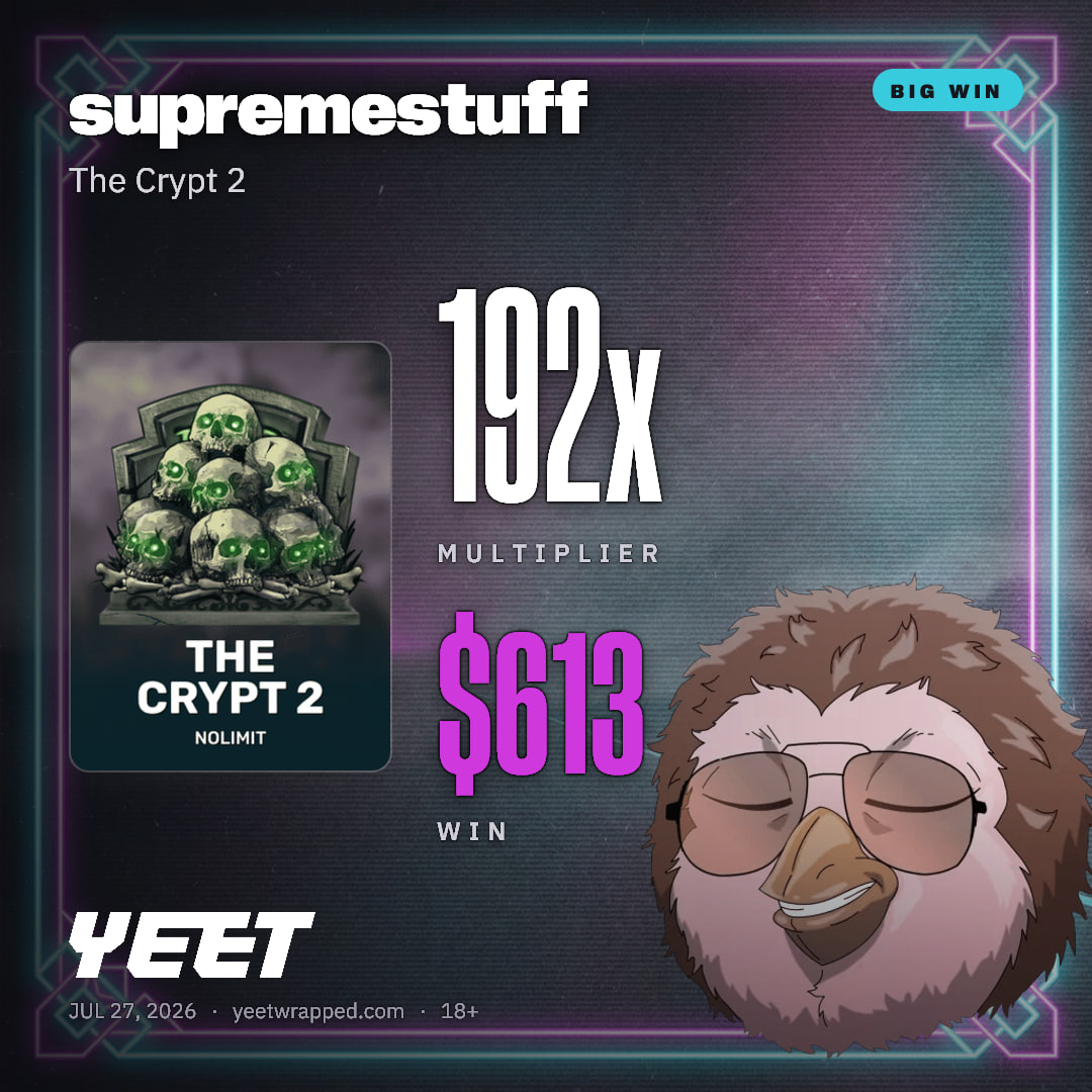 supremestuff hit 191.7x on The Crypt 2
