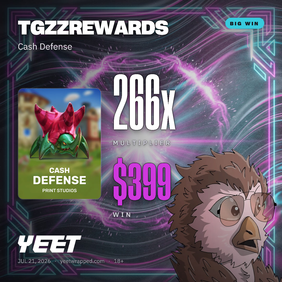 TGZZREWARDS hit 266.3x on Cash Defense