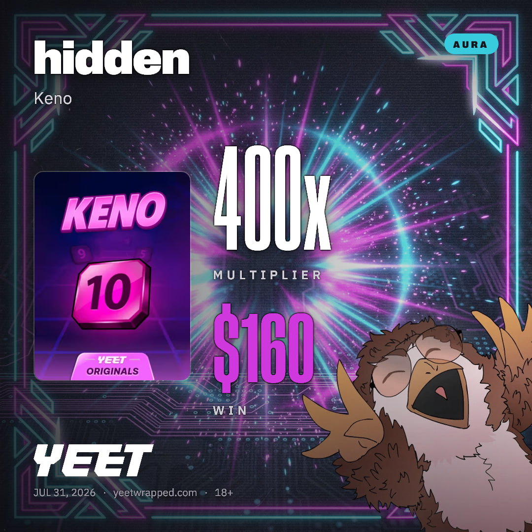 hidden hit 400x on Keno