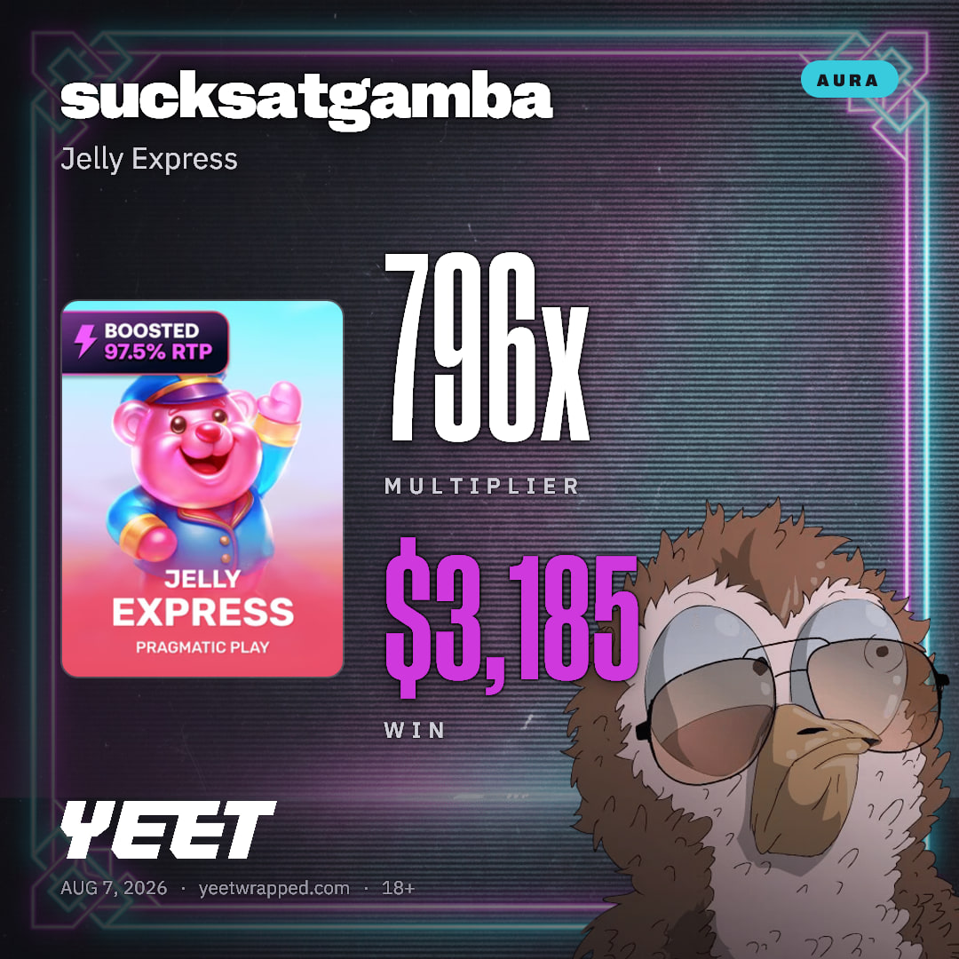sucksatgamba hit 796.2x on Jelly Express