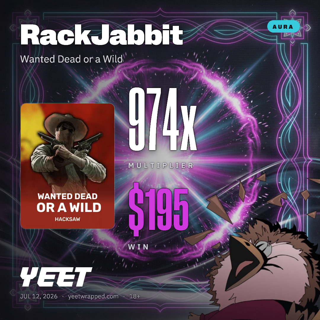 RackJabbit hit 973.5x on Wanted Dead or a Wild