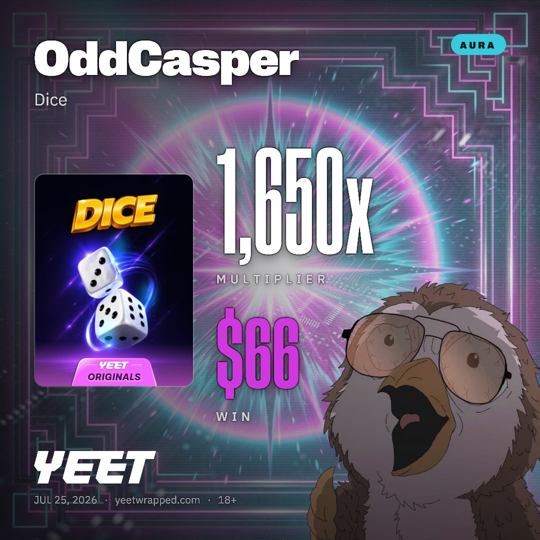 OddCasper hit 1,650x on Dice