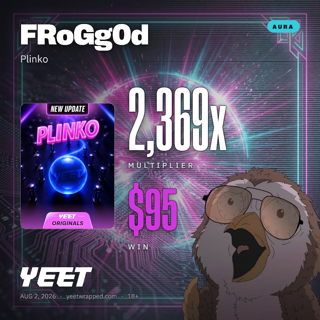FRoGg0d hit 2,369x on Plinko