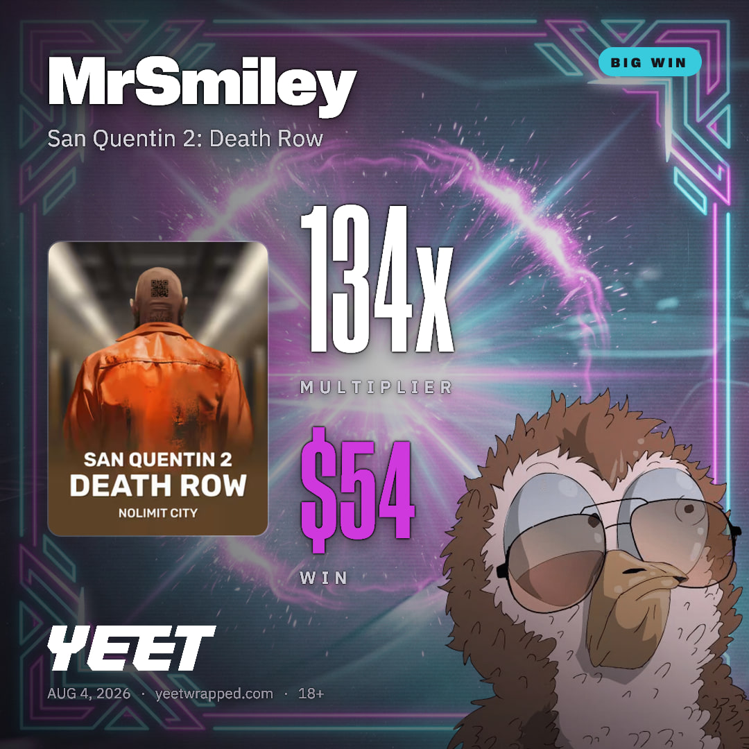 MrSmiley hit 134.4x on San Quentin 2: Death Row