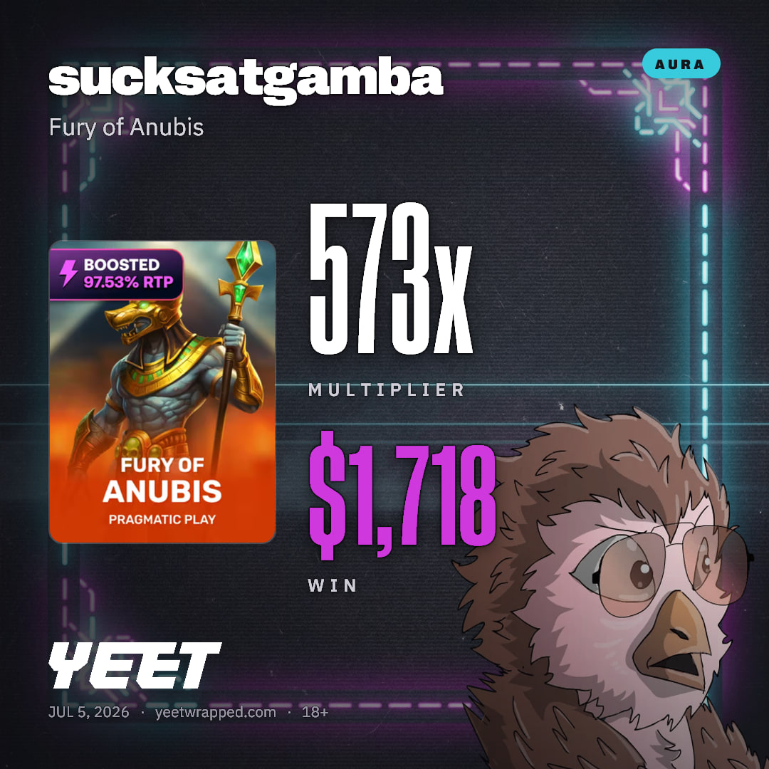 sucksatgamba hit 572.8x on Fury of Anubis