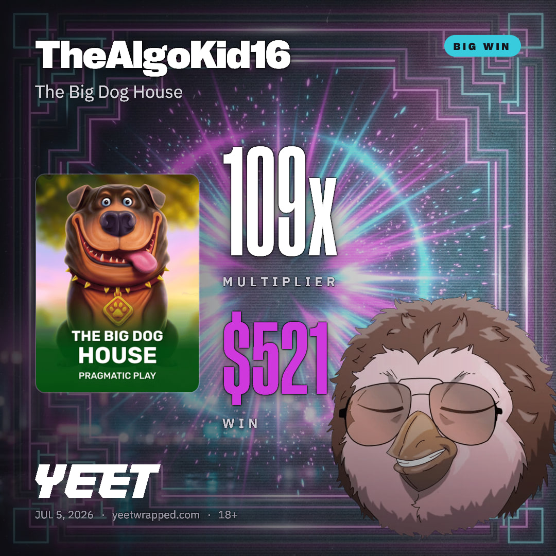 TheAlgoKid16 hit 108.5x on The Big Dog House