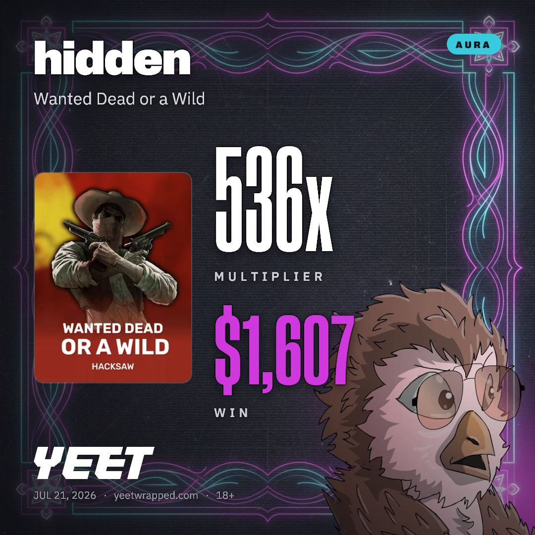 hidden hit 535.6x on Wanted Dead or a Wild