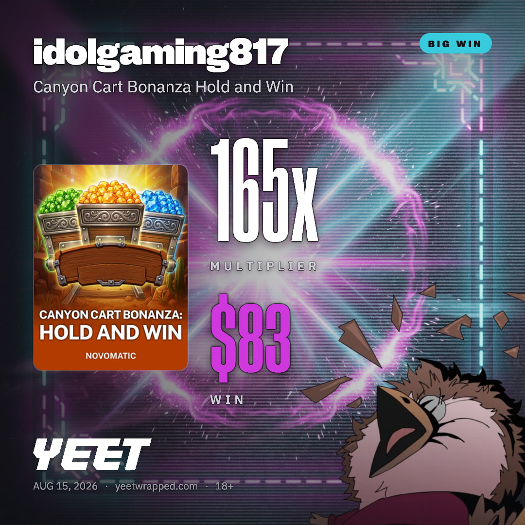 idolgaming817 hit 165.2x on Canyon Cart Bonanza Hold and Win