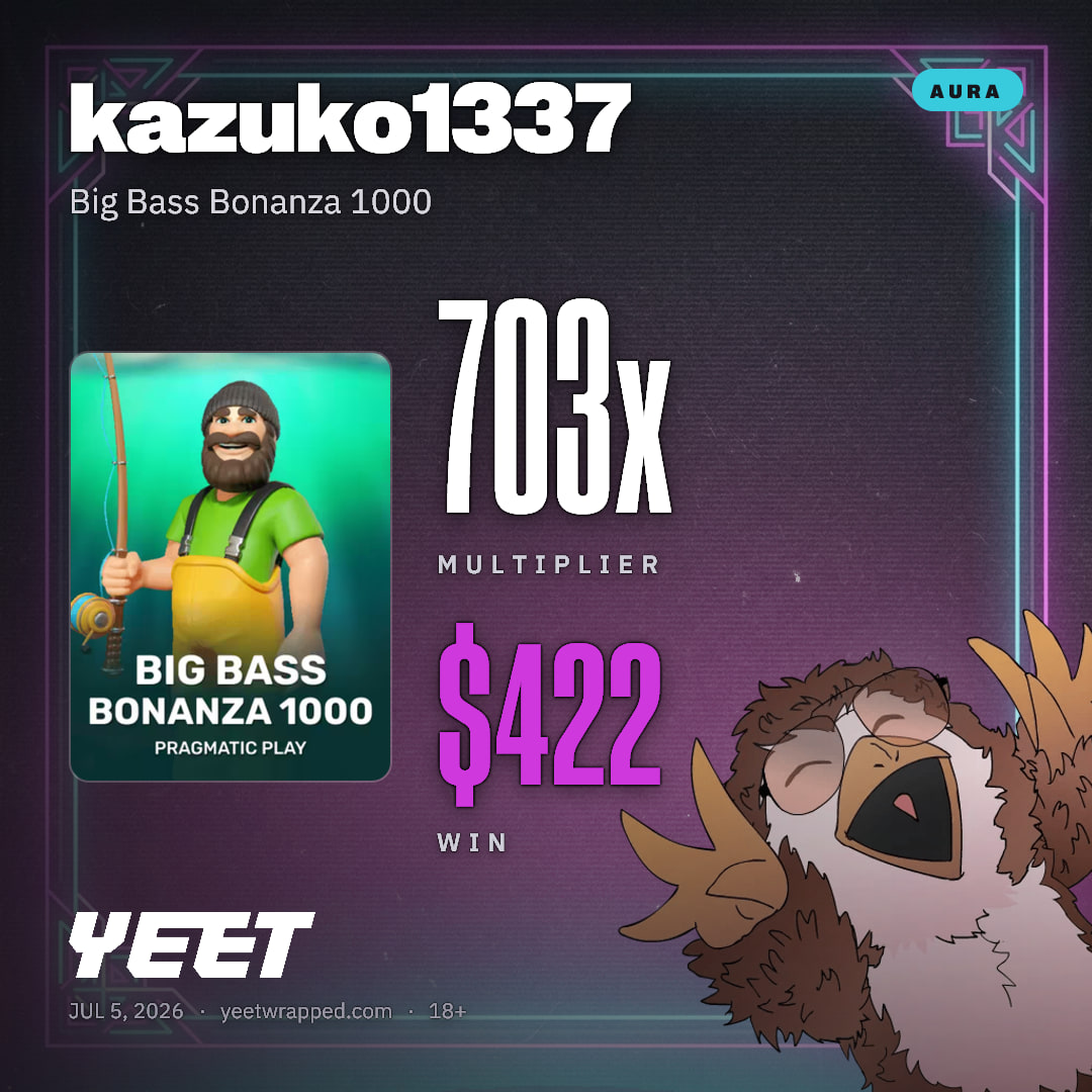 kazuko1337 hit 702.9x on Big Bass Bonanza 1000