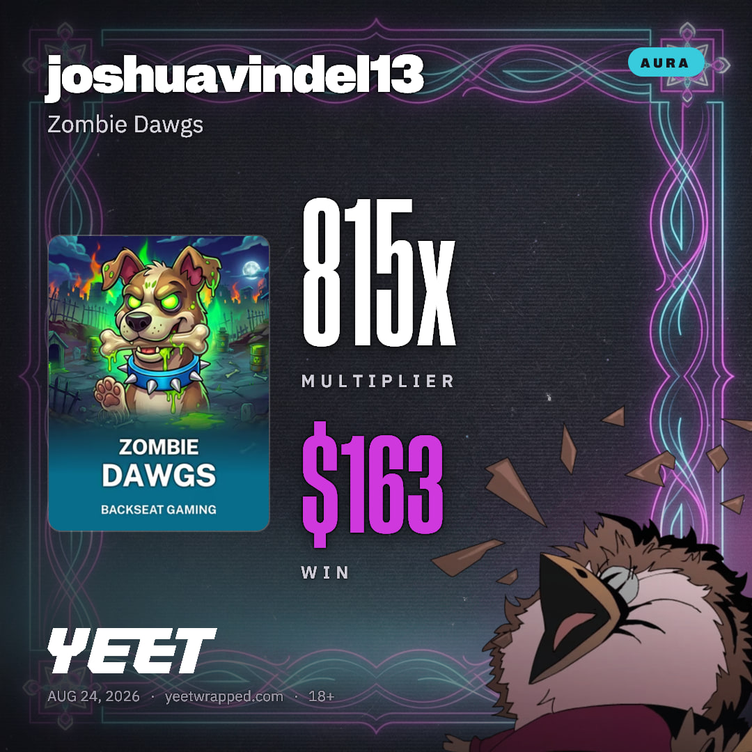 joshuavindel13 hit 814.5x on Zombie Dawgs