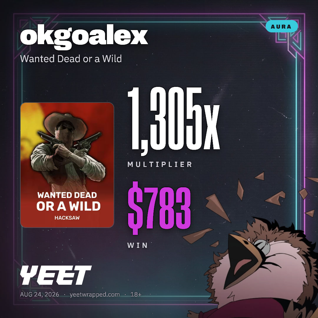okgoalex hit 1,305x on Wanted Dead or a Wild