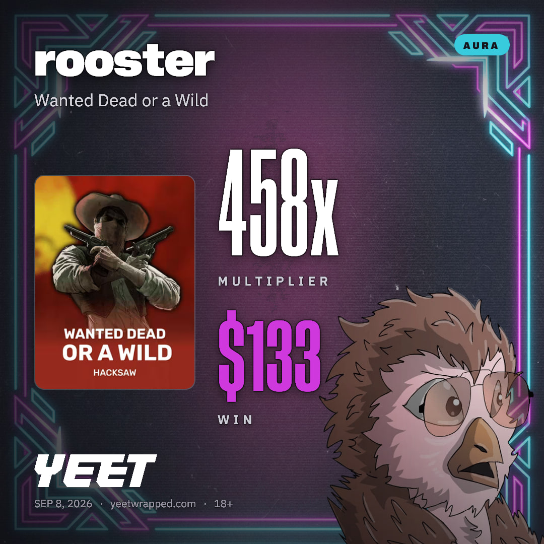 rooster hit 457.6x on Wanted Dead or a Wild