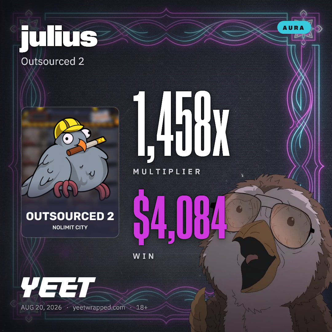 julius hit 1,458x on Outsourced 2