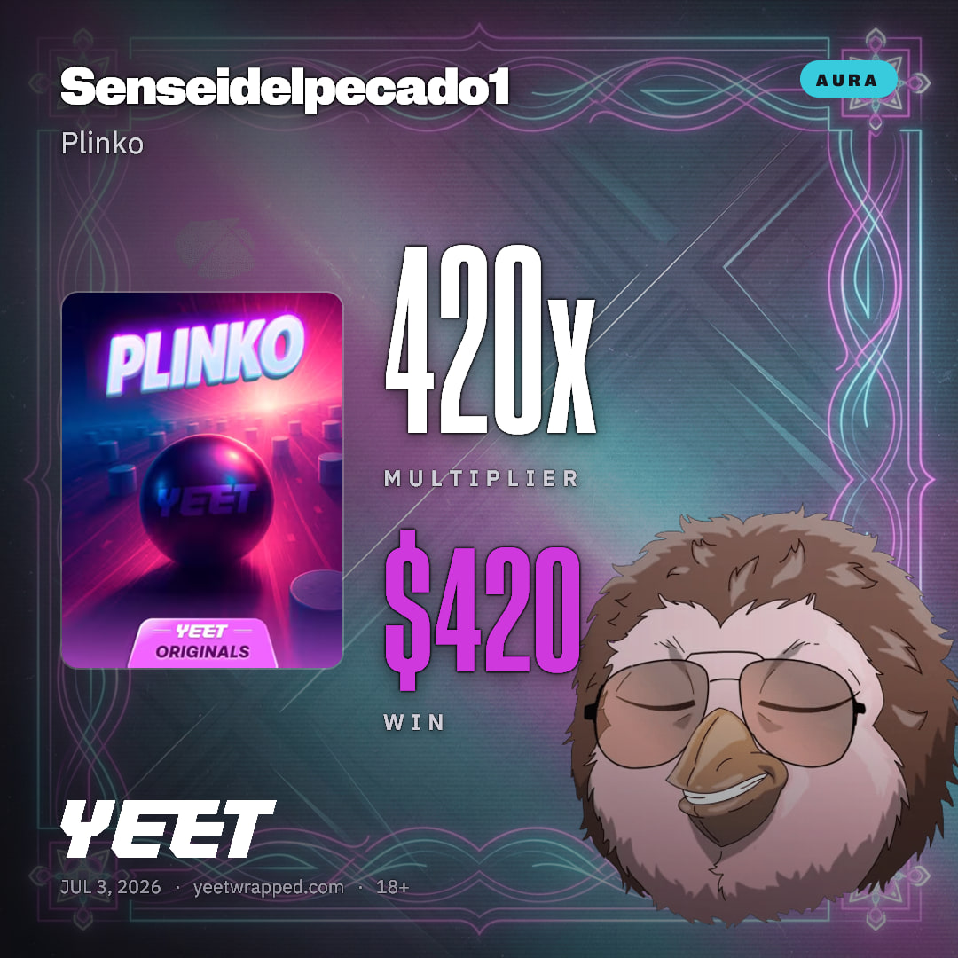 Senseidelpecado1 hit 420x on Plinko