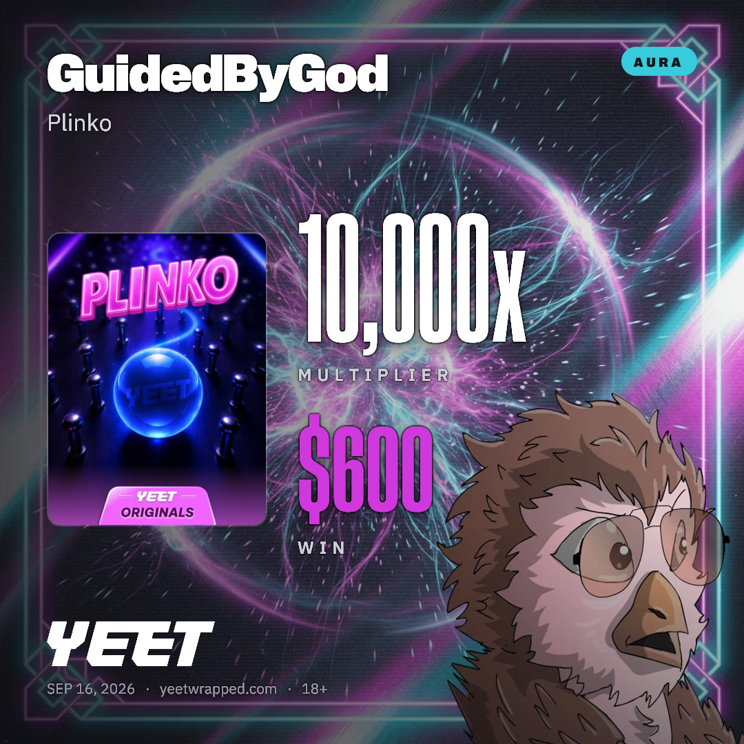 GuidedByGod hit 10,000x on Plinko