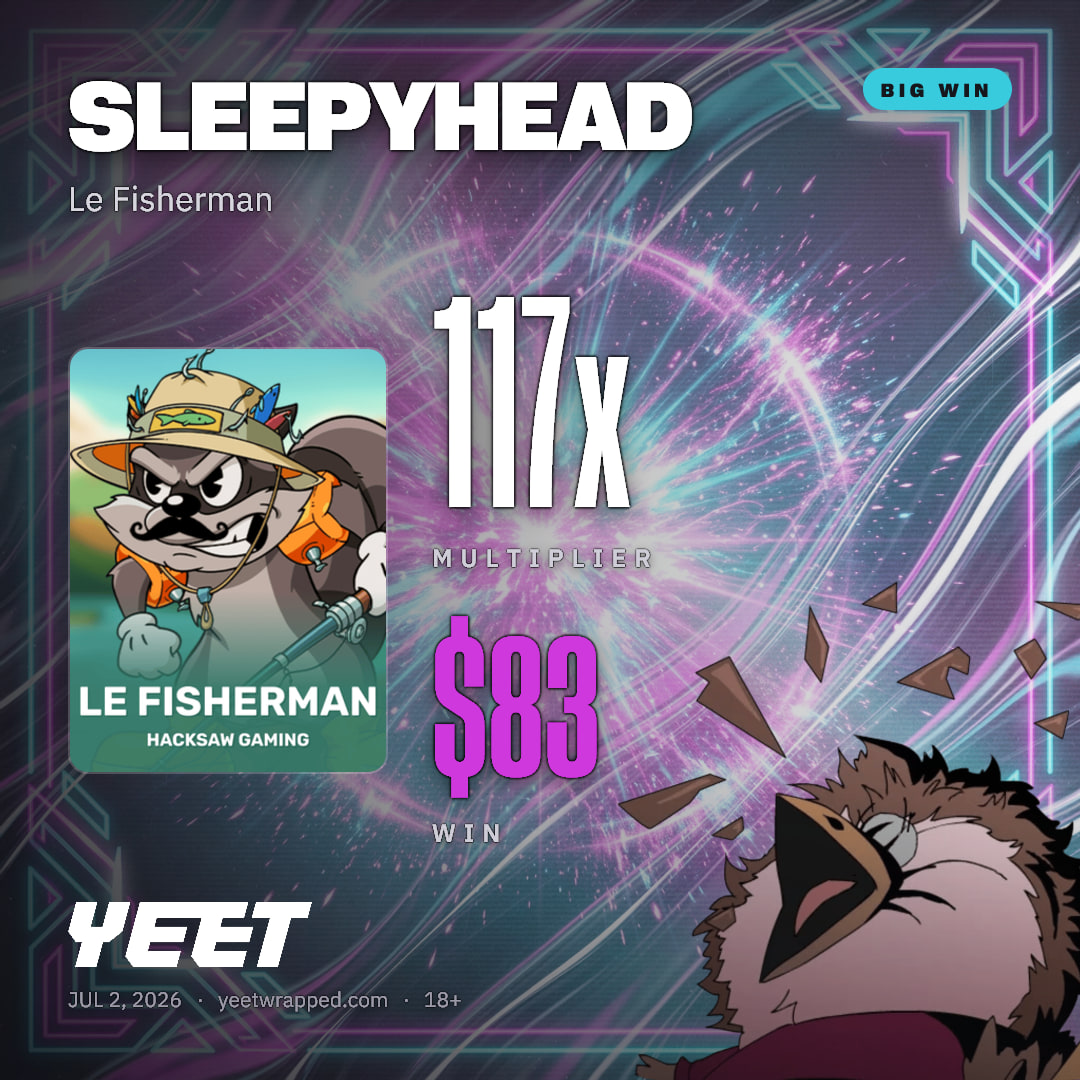 SLEEPYHEAD hit 117.1x on Le Fisherman