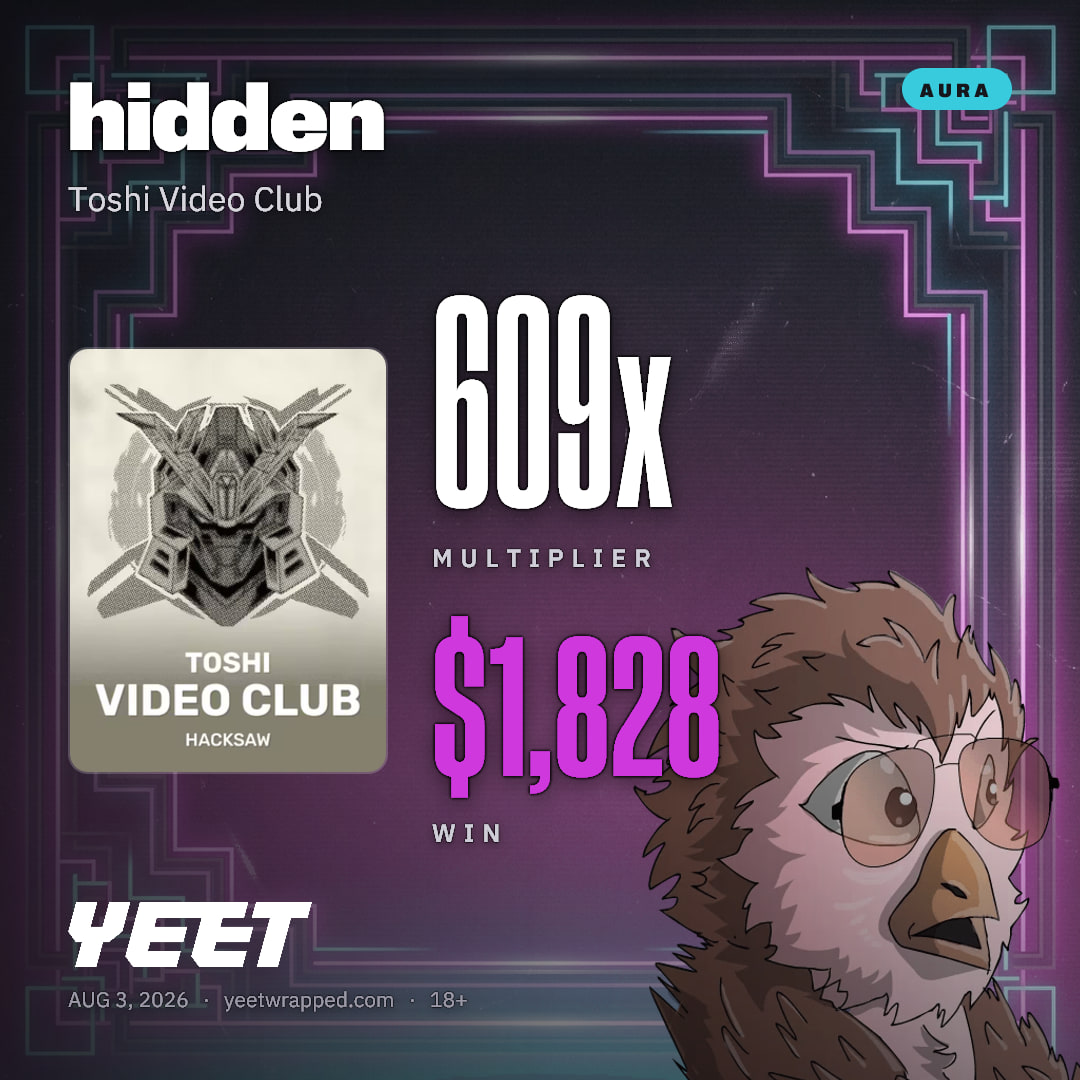 hidden hit 609.2x on Toshi Video Club