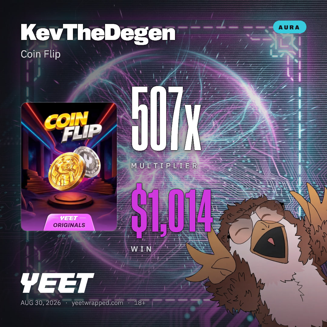 KevTheDegen hit 506.9x on Coin Flip