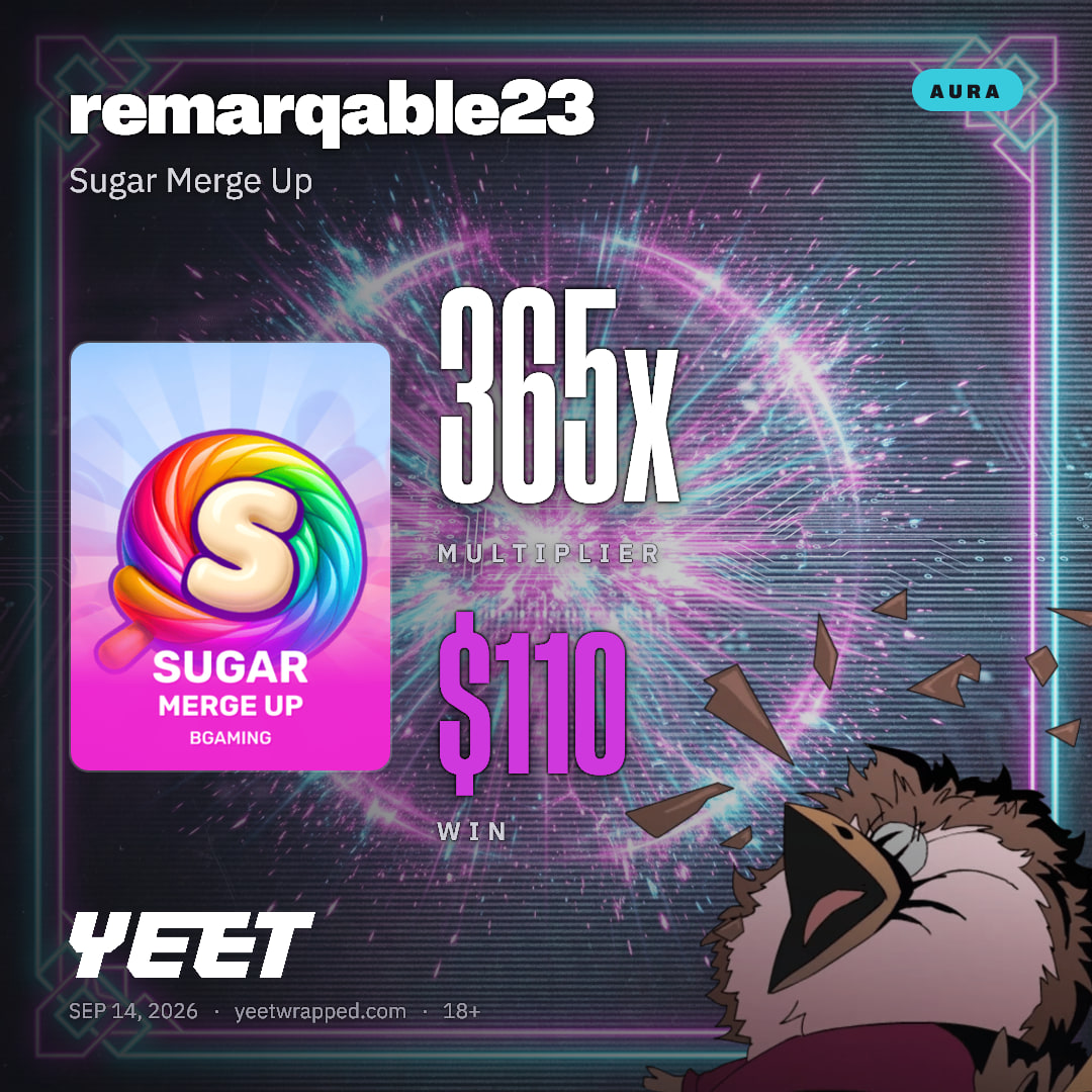remarqable23 hit 365.4x on Sugar Merge Up