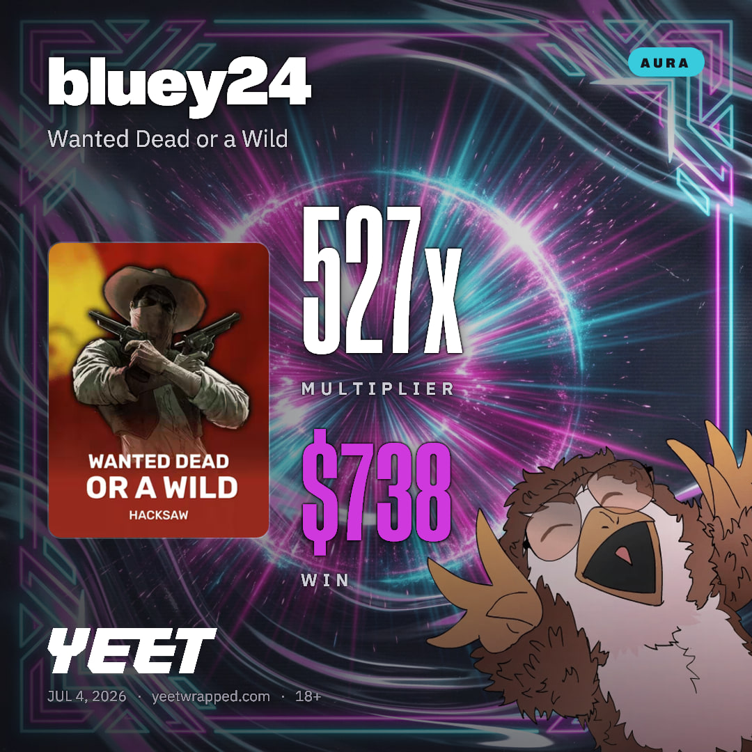 bluey24 hit 527.3x on Wanted Dead or a Wild