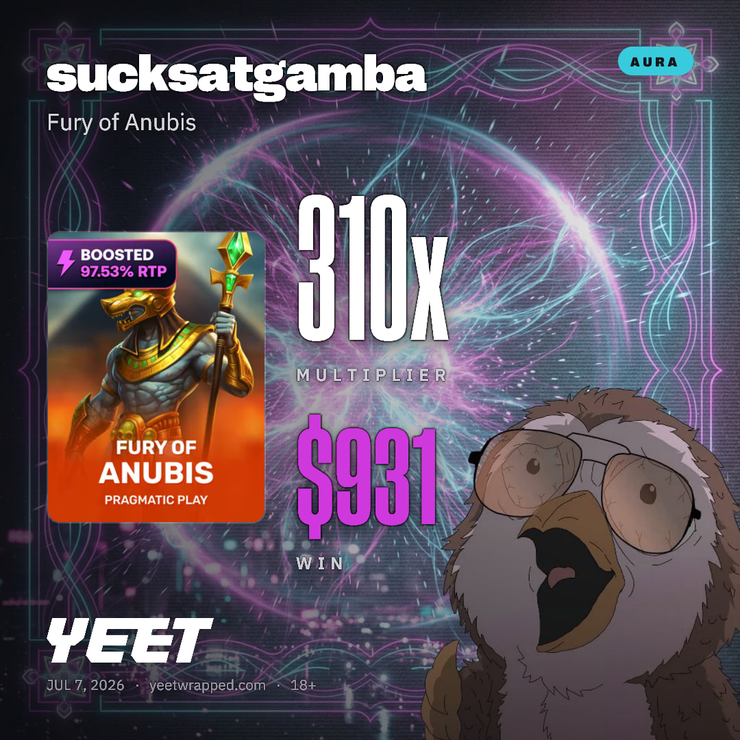 sucksatgamba hit 310.4x on Fury of Anubis