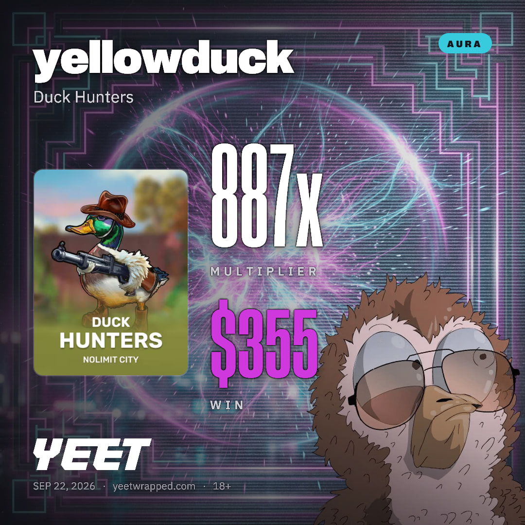 yellowduck hit 886.5x on Duck Hunters