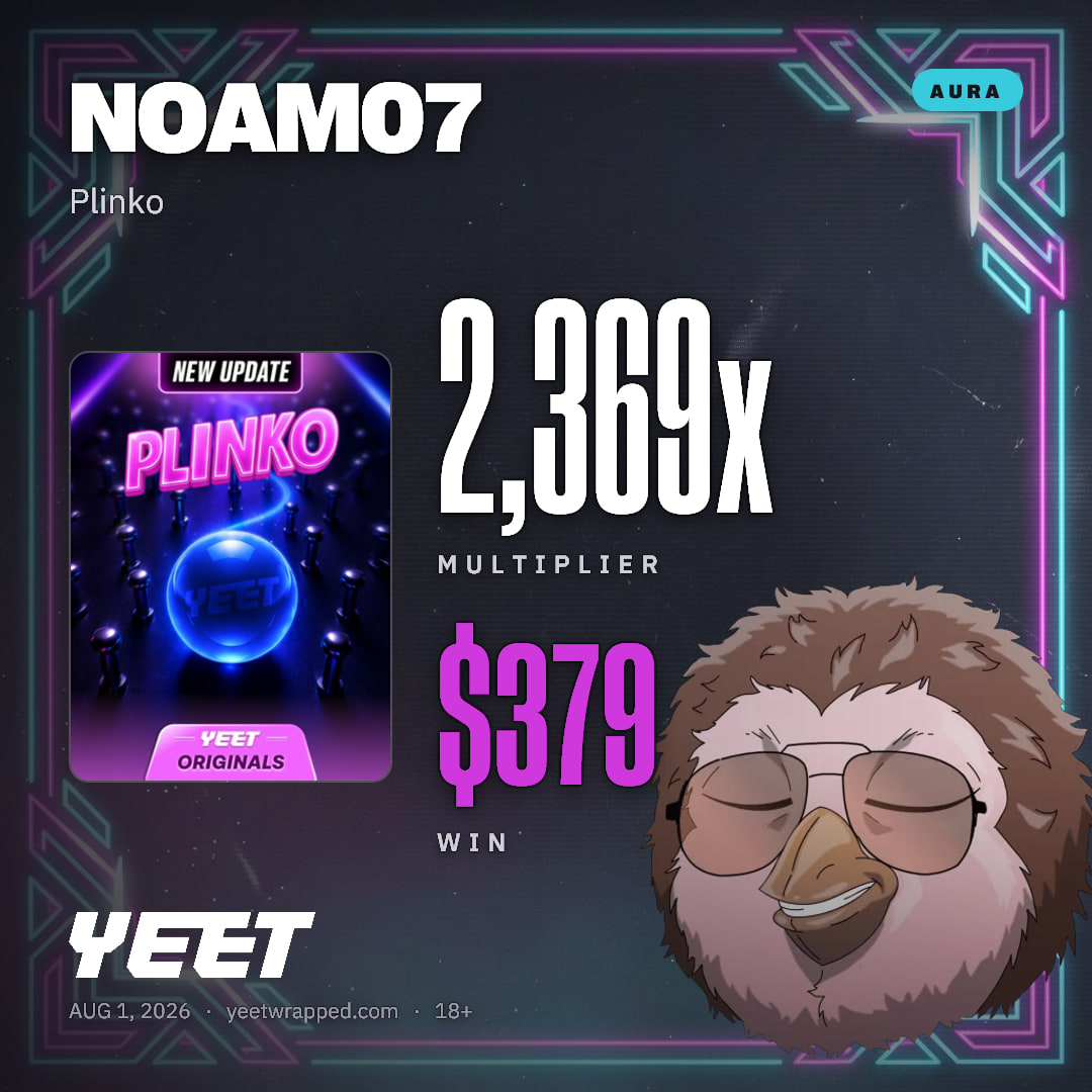 NOAM07 hit 2,369x on Plinko
