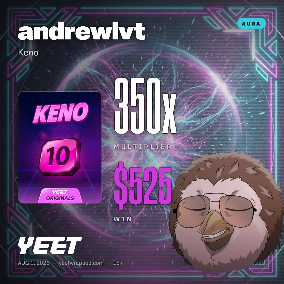 andrewlvt hit 350x on Keno