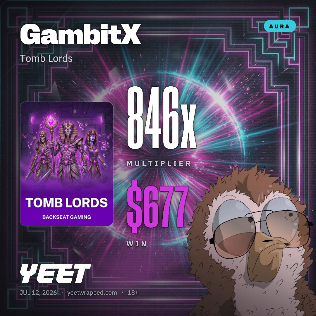 GambitX hit 845.9x on Tomb Lords