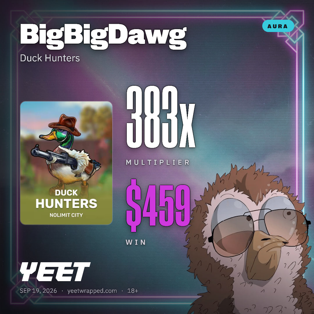BigBigDawg hit 382.8x on Duck Hunters