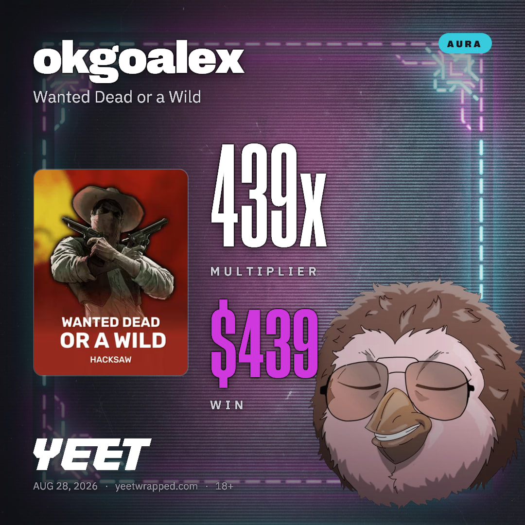 okgoalex hit 439.1x on Wanted Dead or a Wild