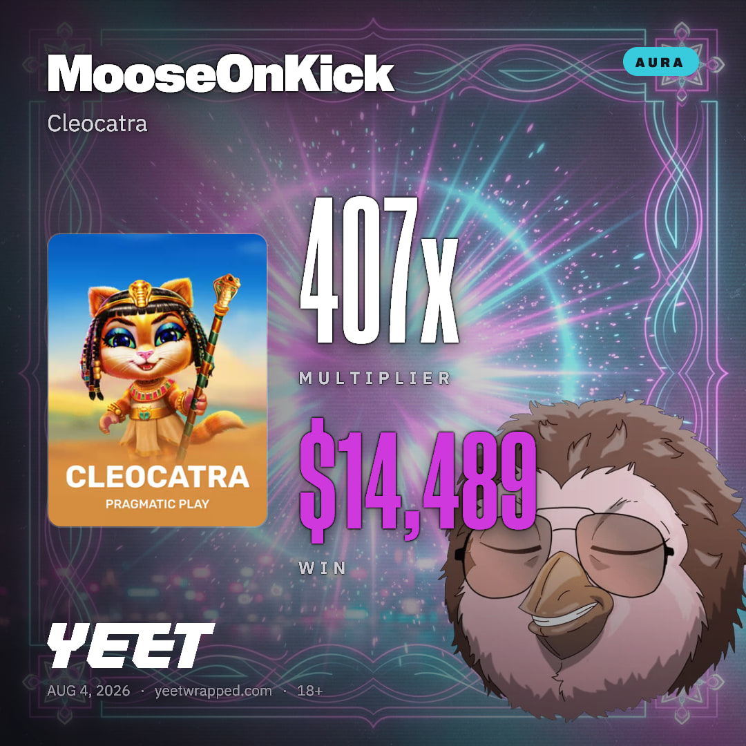 MooseOnKick hit 407.4x on Cleocatra