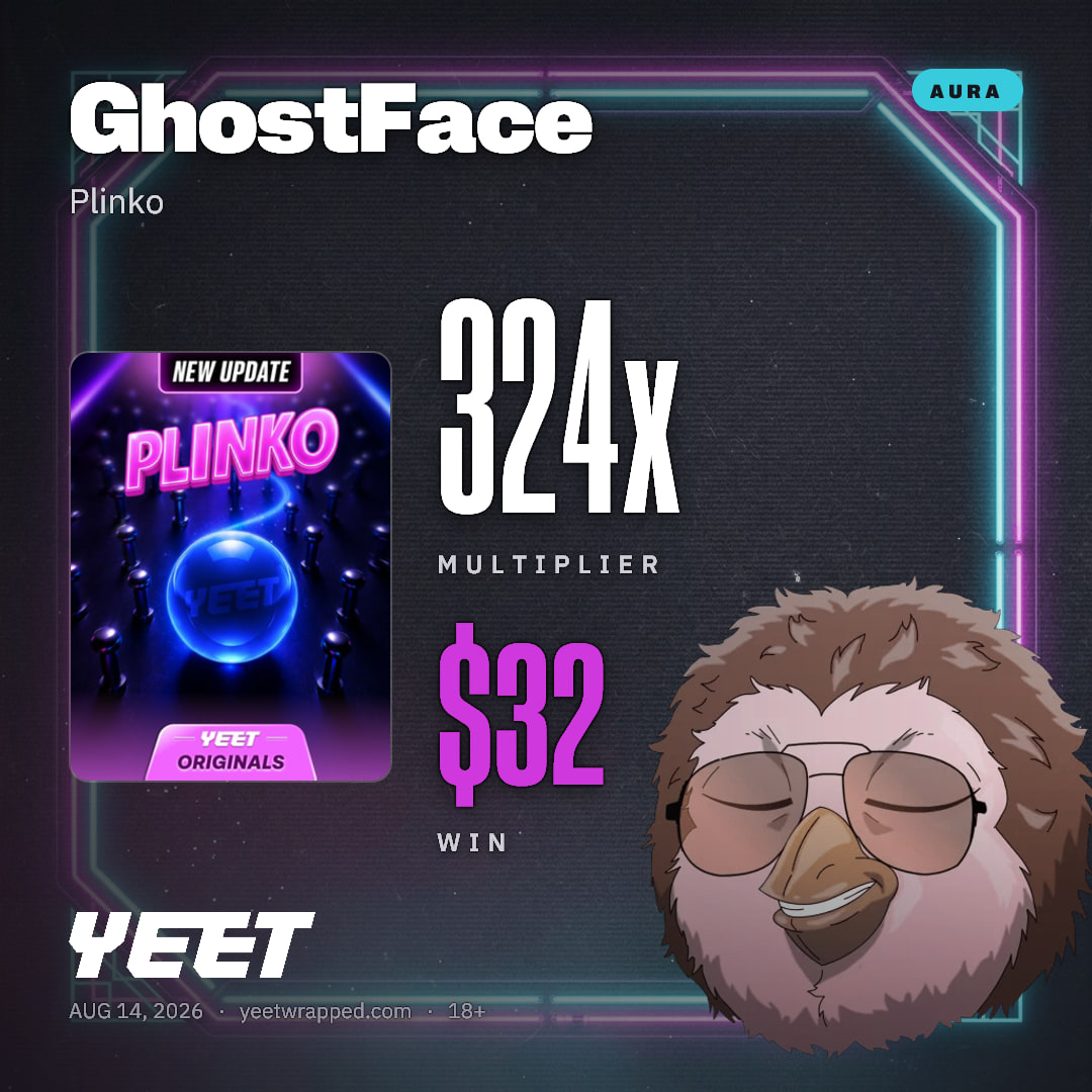 GhostFace hit 324x on Plinko