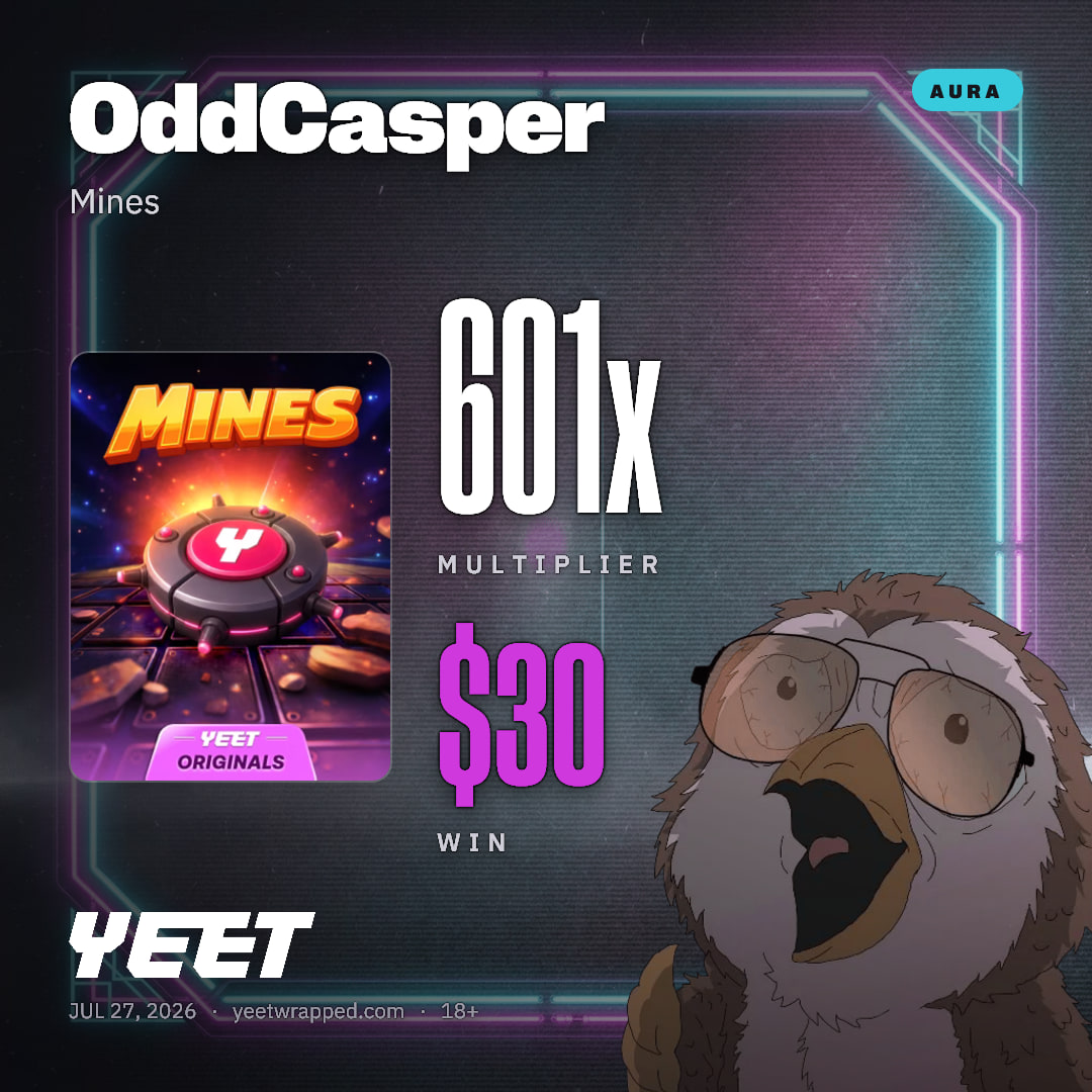OddCasper hit 600.9x on Mines