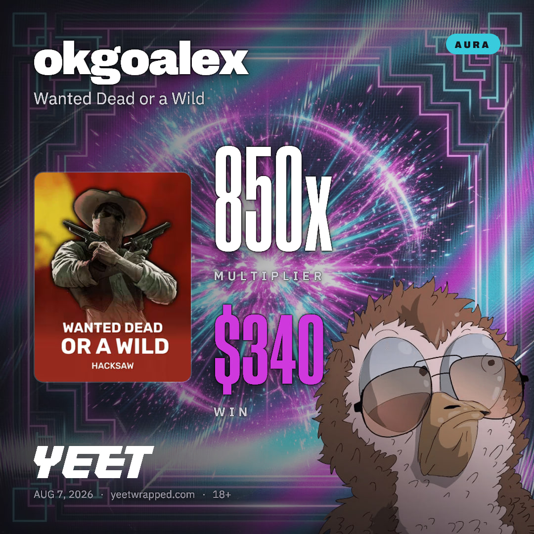 okgoalex hit 850.2x on Wanted Dead or a Wild