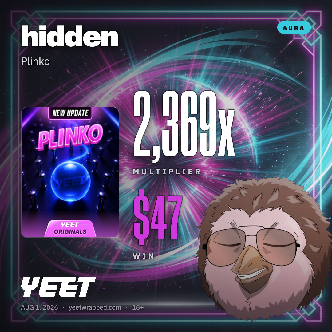 hidden hit 2,369x on Plinko