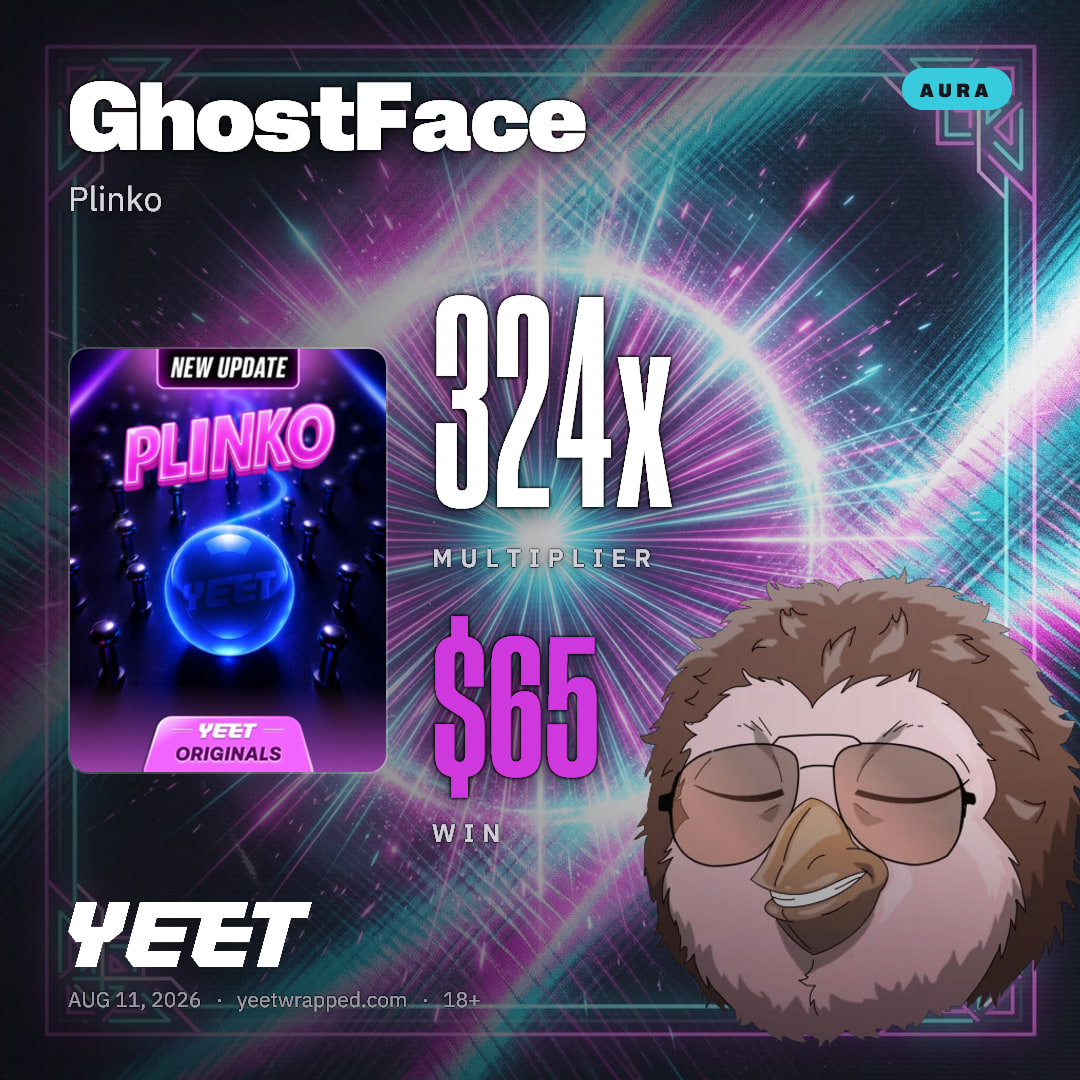 GhostFace hit 324x on Plinko