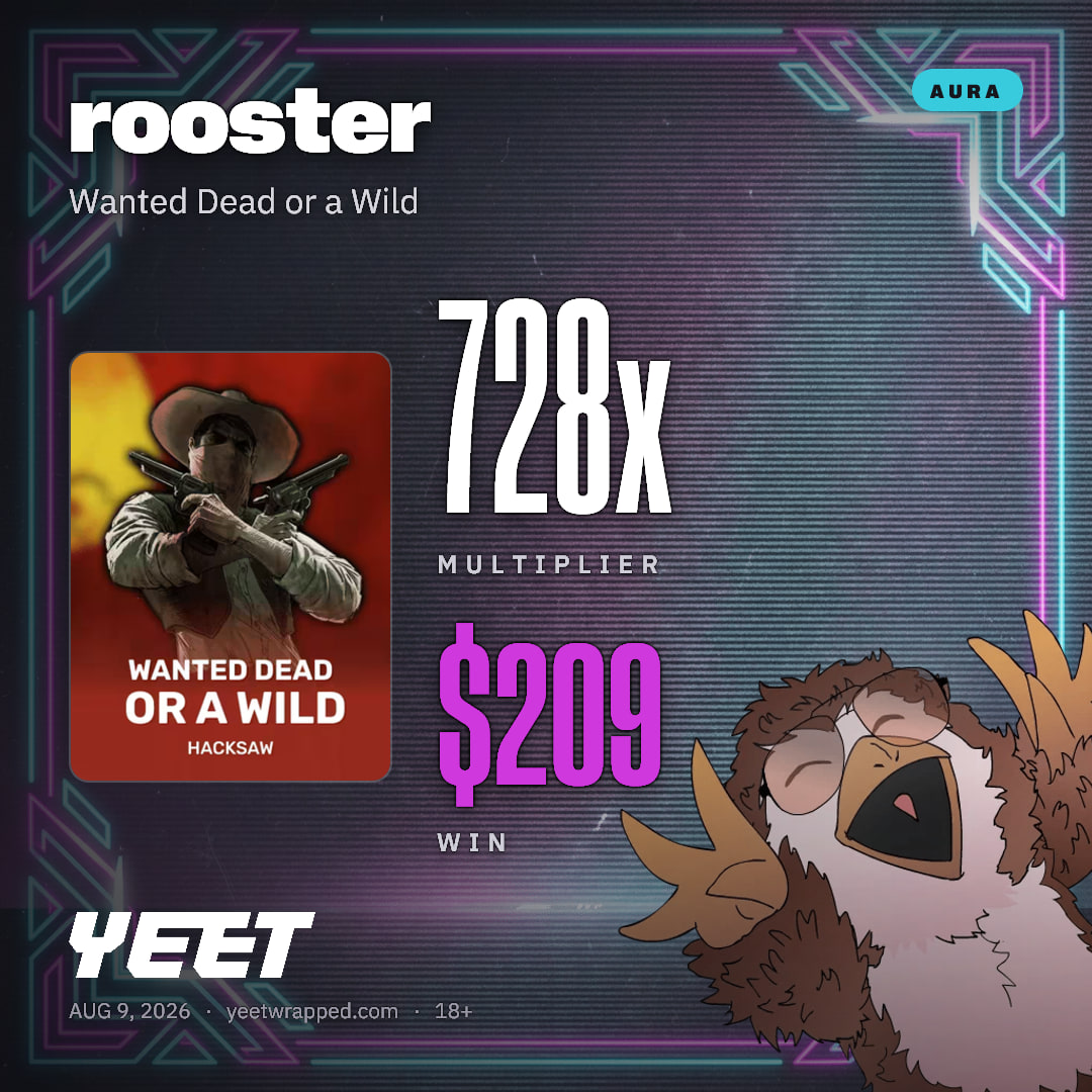 rooster hit 727.7x on Wanted Dead or a Wild