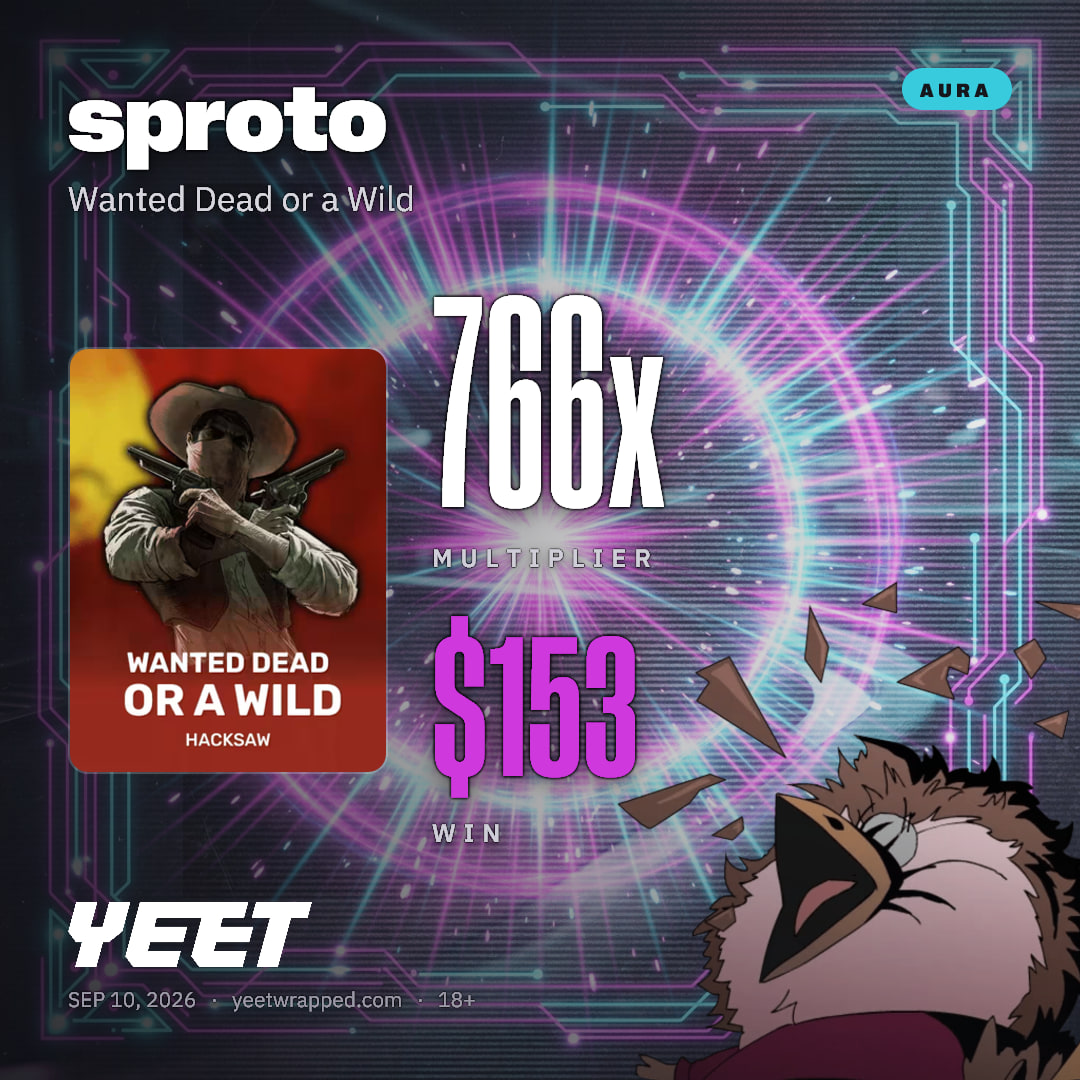 sproto hit 765.6x on Wanted Dead or a Wild