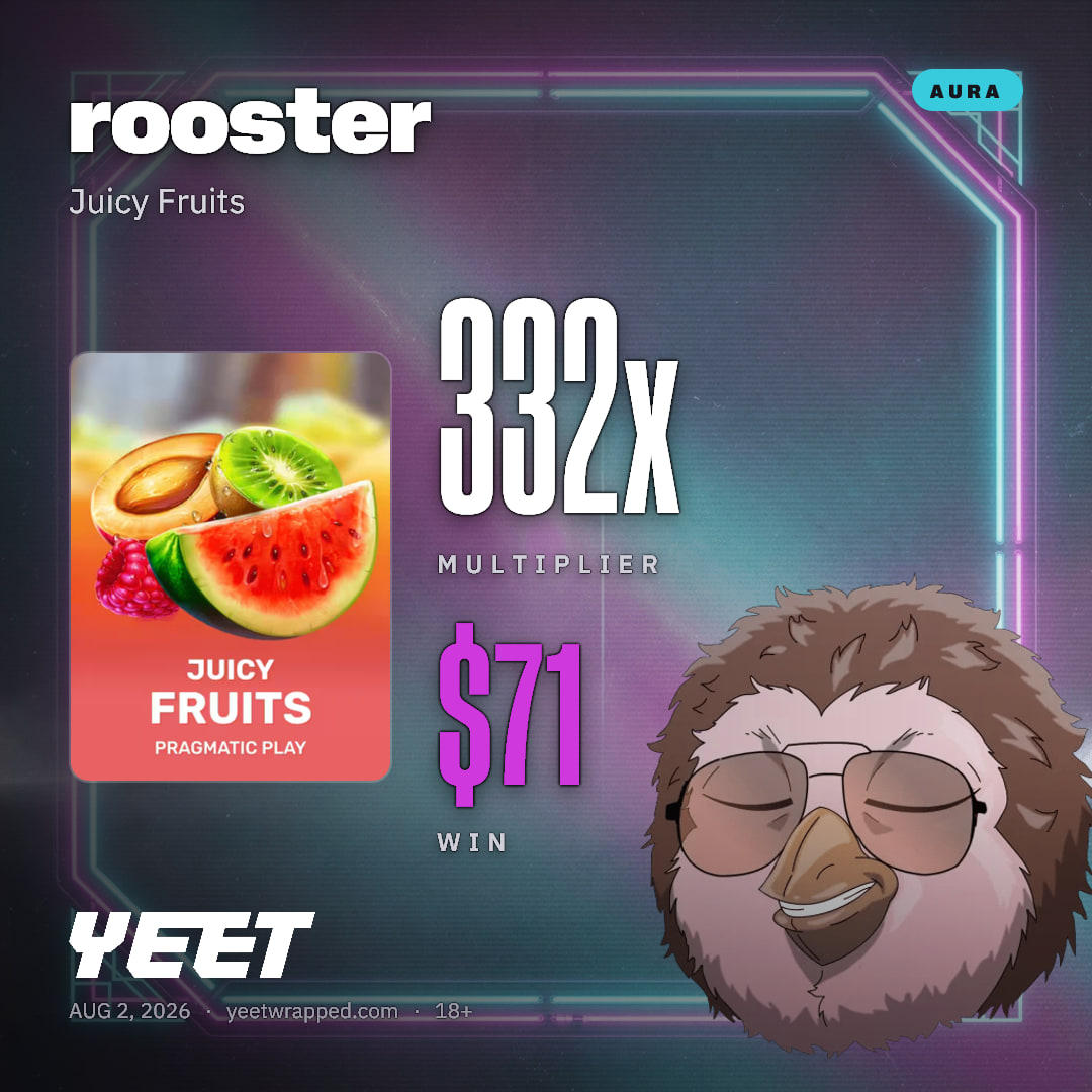 rooster hit 332x on Juicy Fruits