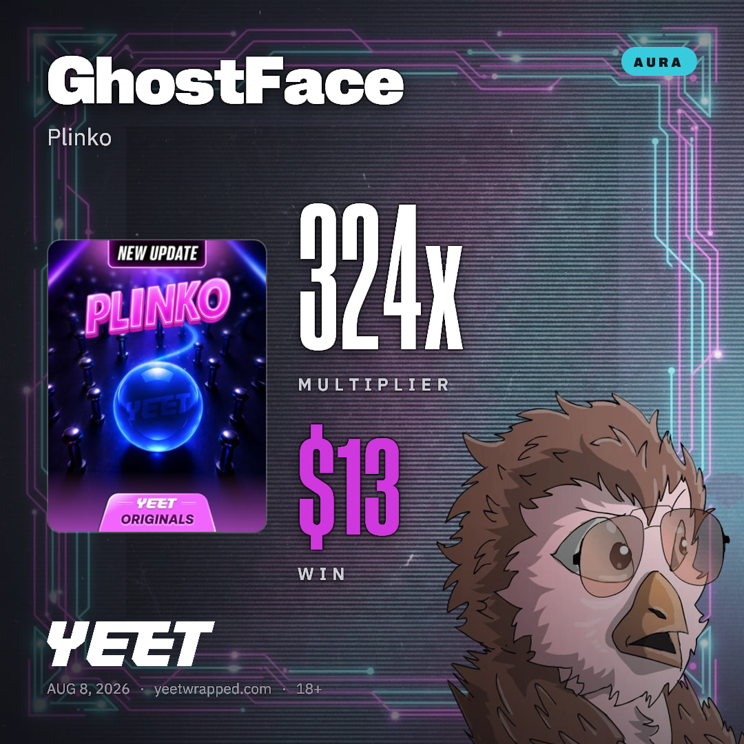 GhostFace hit 324x on Plinko