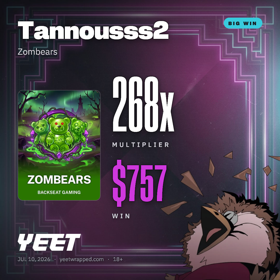 Tannousss2 hit 267.9x on Zombears