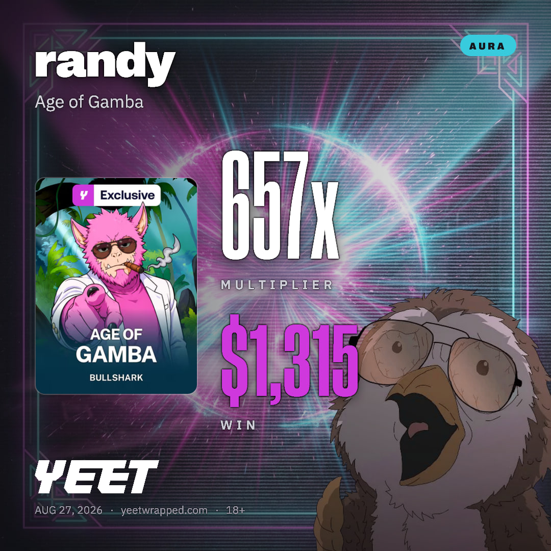 randy hit 657.4x on Age of Gamba