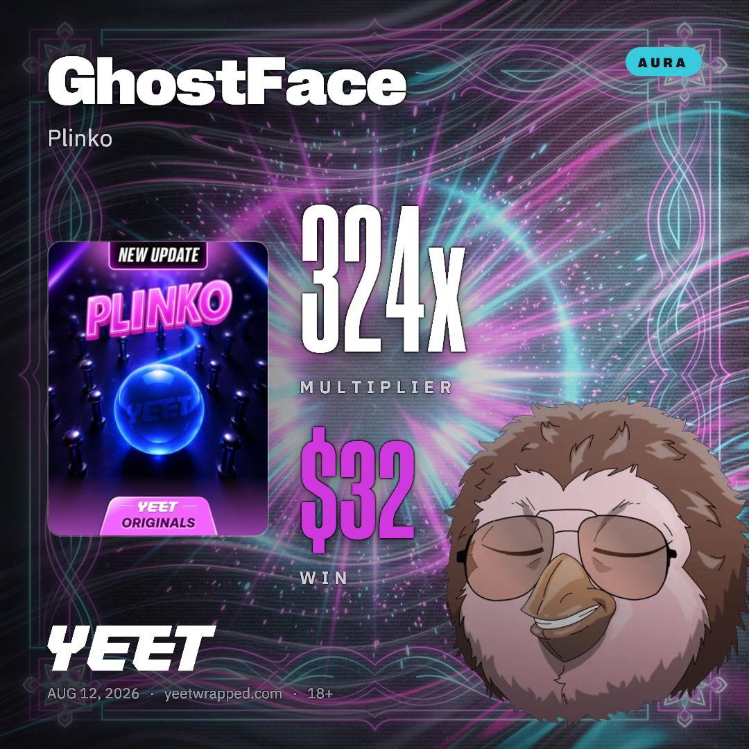 GhostFace hit 324x on Plinko