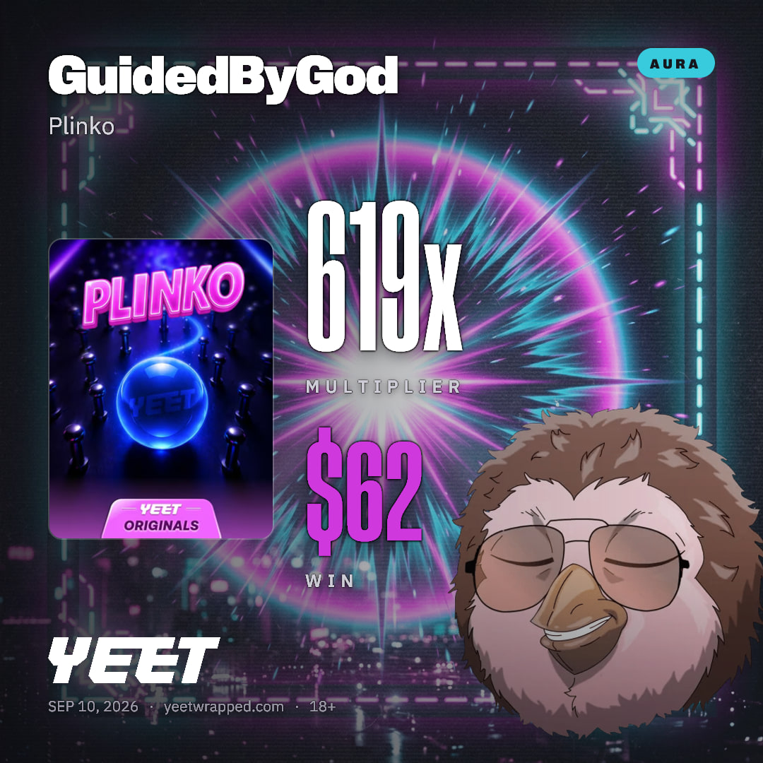 GuidedByGod hit 619x on Plinko