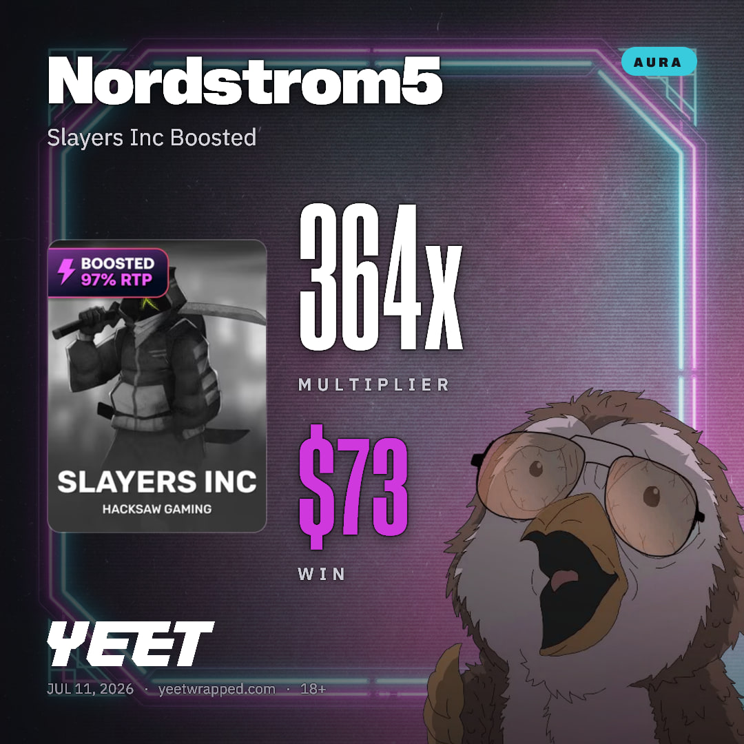 Nordstrom5 hit 363.5x on Slayers Inc Boosted