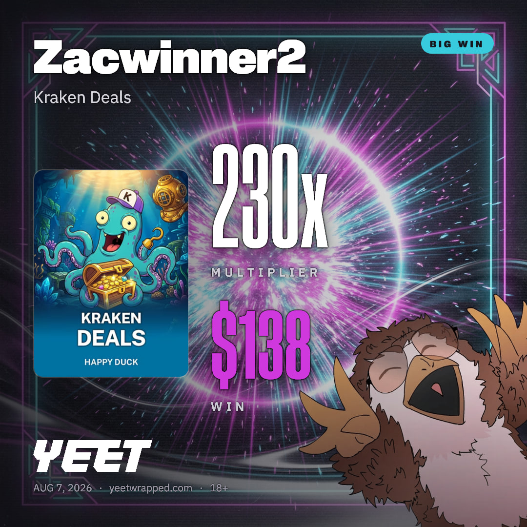 Zacwinner2 hit 230x on Kraken Deals