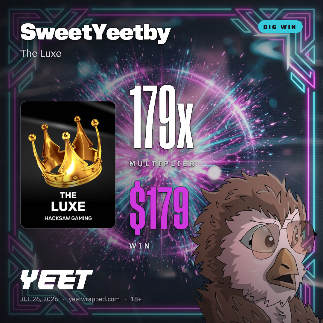 SweetYeetby hit 179.1x on The Luxe