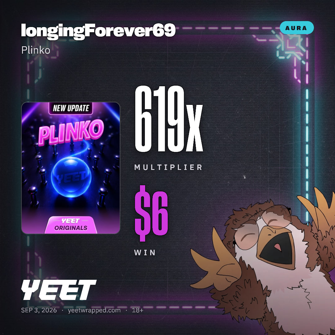 longingForever69 hit 619x on Plinko